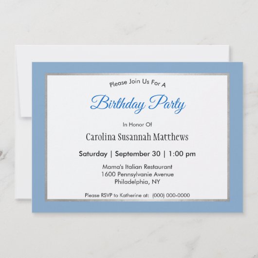 マウンテンヤギ白ワイルドライフフォト誕生日 招待状 (裏面)