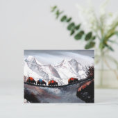 マウンテンヤックスヒマラヤの群れ ポストカード (スタンド正面)