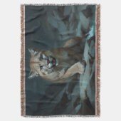 マウンテンライオンとアットアロックプール スローブランケット (正面縦)