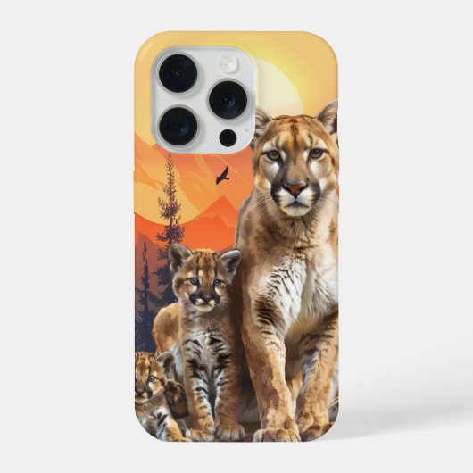 マウンテンライオンとカブiPhone / iPadケース iPhoneケース (裏面)