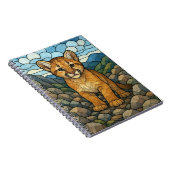 マウンテンライオンの子、ステンドグラスのデジタルアート ノートブック (右側)