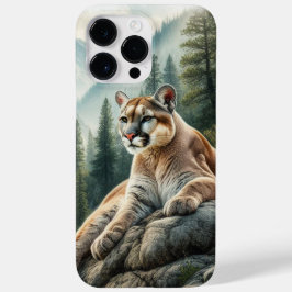 マウンテンライオンの水彩画 iPhone / iPad カバー
