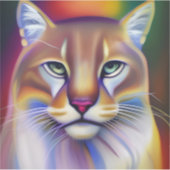 マウンテンライオンアート シール (正面)