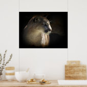 マウンテンライオンクーガー大きな猫野生動物ポスター ポスター (キッチン)