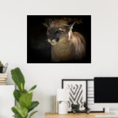 マウンテンライオンクーガー大きな猫野生動物ポスター ポスター (ホームオフィス)