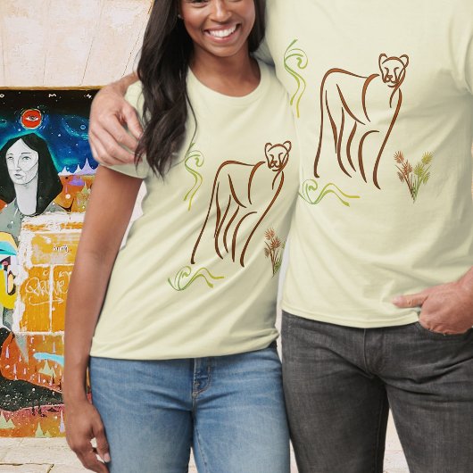 マウンテンライオンスケッチ Tシャツ