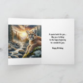 マウンテンライオンズオンオンクリフ誕生日 カード (内部)