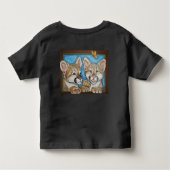 マウンテンライオンプーマキャットカブズアートTシャツかわいい トドラーTシャツ (裏面)
