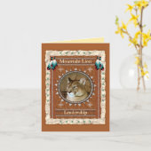 マウンテンライオン – リーダーシップ – カスタムグリーティングカード カード (黄色い花)