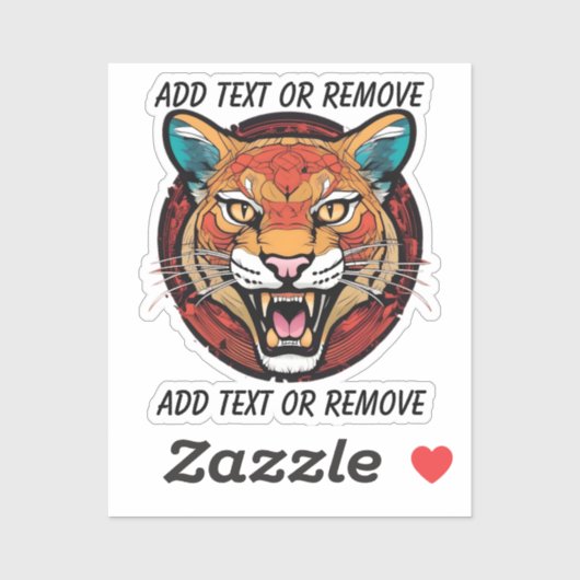 マウンテンライオンPUMAスクールマスコットカスタマイズカーカー シール (シート)