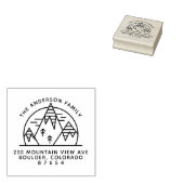 マウンテンラインスケッチファミリー名&差出人住所 ラバースタンプ (押印)