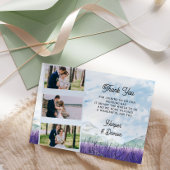 マウンテンラベンダー4写真結婚ズ サンキューカード