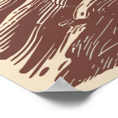 マウンテンラムステッドファスト自然ウッドカットデザイン ポスター (角)