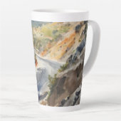 マウンテンランドスケープの鮮やかハイスピードアドベンチャー カフェラテマグ (右アングル)