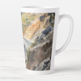 マウンテンランドスケープの鮮やかハイスピードアドベンチャー カフェラテマグ