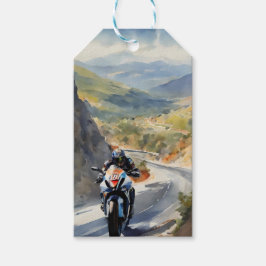 マウンテンランドスケープの鮮やかハイスピードアドベンチャー ギフトタグ