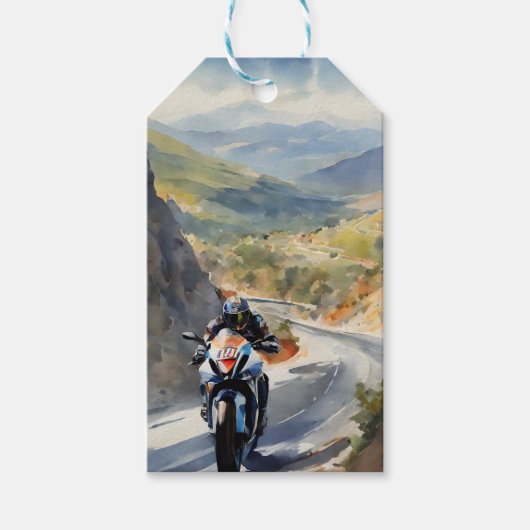 マウンテンランドスケープの鮮やかハイスピードアドベンチャー ギフトタグ (正面)