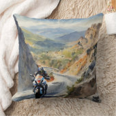 マウンテンランドスケープの鮮やかハイスピードアドベンチャー クッション (ブランケット)