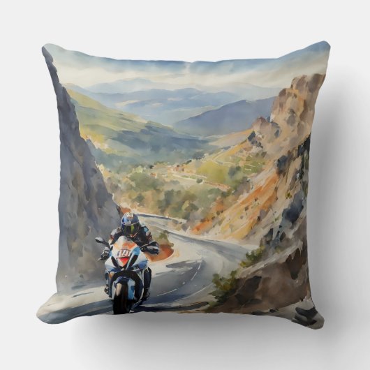 マウンテンランドスケープの鮮やかハイスピードアドベンチャー クッション (正面)