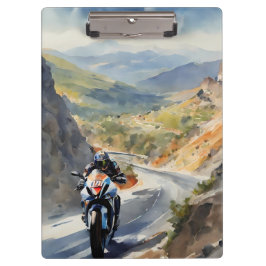 マウンテンランドスケープの鮮やかハイスピードアドベンチャー クリップボード