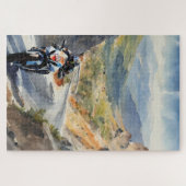 マウンテンランドスケープの鮮やかハイスピードアドベンチャー ジグソーパズル (横)