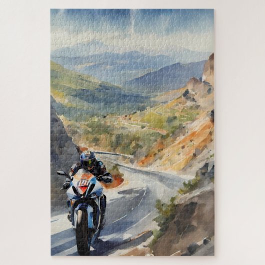 マウンテンランドスケープの鮮やかハイスピードアドベンチャー ジグソーパズル (縦)