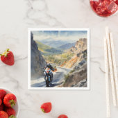 マウンテンランドスケープの鮮やかハイスピードアドベンチャー スタンダードカクテルナプキン (インサイチュ)