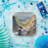 マウンテンランドスケープの鮮やかハイスピードアドベンチャー ペーパープレート (パーティー)