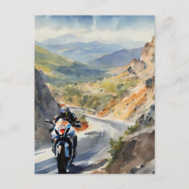 マウンテンランドスケープの鮮やかハイスピードアドベンチャー ポストカード