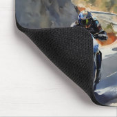 マウンテンランドスケープの鮮やかハイスピードアドベンチャー マウスパッド (コーナー)