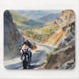 マウンテンランドスケープの鮮やかハイスピードアドベンチャー マウスパッド