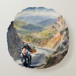 マウンテンランドスケープの鮮やかハイスピードアドベンチャー ラウンドクッション
