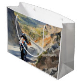 マウンテンランドスケープの鮮やかハイスピードアドベンチャー ラージペーパーバッグ (裏面アングル)
