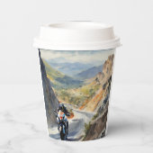 マウンテンランドスケープの鮮やかハイスピードアドベンチャー 紙コップ (裏面)