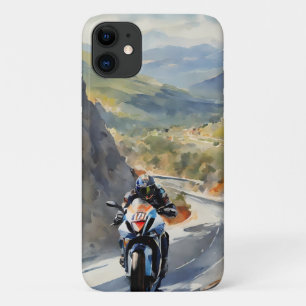 マウンテンランドスケープの鮮やかハイスピードアドベンチャー iPhone 11 ケース