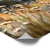 マウンテンランドスケープウォーター絵画カラーズアートプリント ポスター (角)