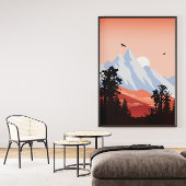 マウンテンランドスケープウォールアート キャンバスプリント