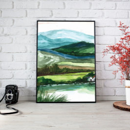 マウンテンランドスケープウォールアート キャンバスプリント