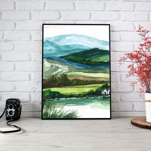 マウンテンランドスケープウォールアート キャンバスプリント