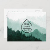 マウンテンランドスケープエッセンシャル油クラス招待状 ポストカード (正面/裏面)