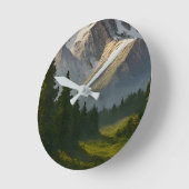 マウンテンランドスケープデザイン ラウンド壁時計 (傾斜)