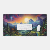 マウンテンランドスケープドリーミーフォレストデザインNo. 327 デスクマット (キーボード&マウス)