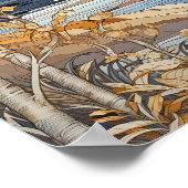 マウンテンランドスケープニュートラルウォールアートポスター ポスター (角)