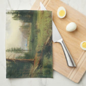 マウンテンランドスケープバイアルバートビエルシュタット キッチンタオル (四つ折り)