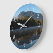マウンテンランドスケープリフレクションズレイクウォーター ラージ壁時計 (傾斜)