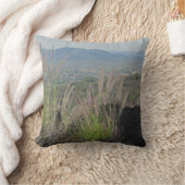 マウンテンランドスケープ丘の上の遠いビューデザート クッション (ブランケット)