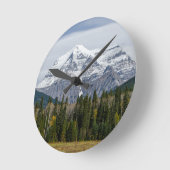 マウンテンランドスケープ山ロブソン ラウンド壁時計 (傾斜)