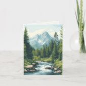 マウンテンランドスケープ聖書バストセージ ノートカード (正面)