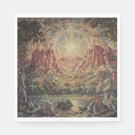 マウンテンランドスケープ(Konstantin Bogaevsky) スタンダードランチョンナプキン (正面)
