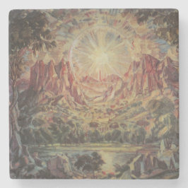 マウンテンランドスケープ(Konstantin Bogaevsky) ストーンコースター